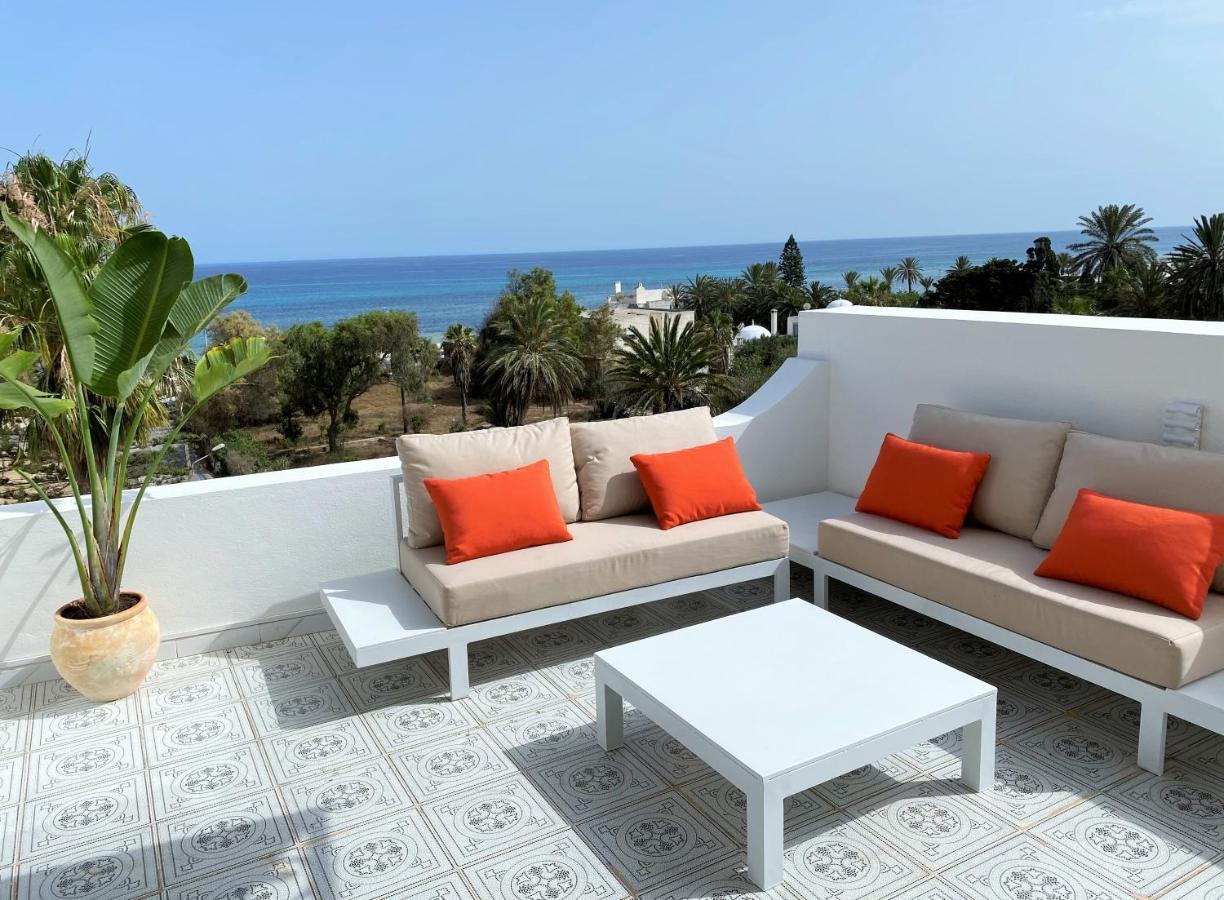 Roof Top Pied dans l'Eau Panoramic View, 80 meters from Seaside Hammamet Extérieur photo